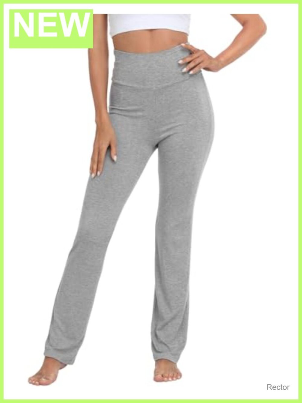 HDE Women's Fold Over Waist Flare Leg Yoga Leggings Workout Pants